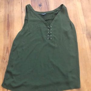 Express Army Green Tank Top